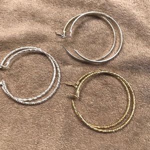 Set of 3 large earring loops.